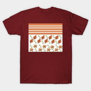 autumn leaf stripes T-Shirt